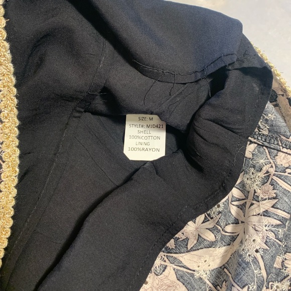 Floral Black and Cream Women's Dress - Picture 8 of 13